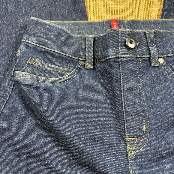 SPANX SPANXshape Original EveryWear Flare Raw Indigo Jeans Size Small Petite - Picture 2 of 7